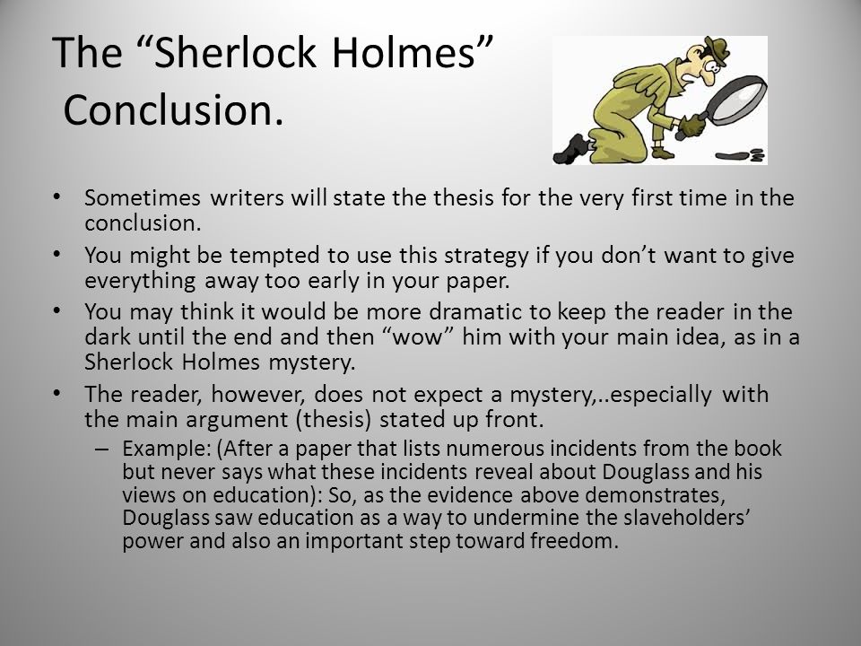 Conclusion of sherlock holmes essay